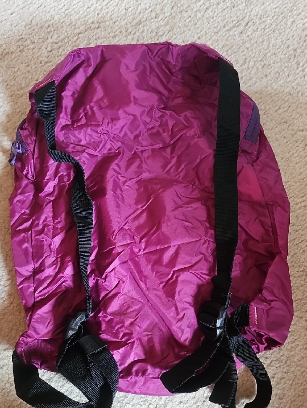Quechua Floral Backpack in Magenta, Pink, Navy - Picture 6 of 7
